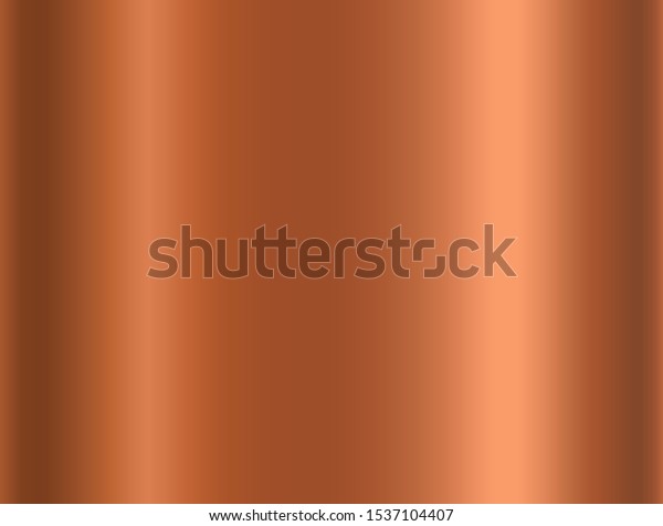 Copper foil texture background. Vector golden\
shine metallic gradient template. Copper antique color for border,\
frame, ribbon design.\
