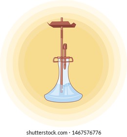 Copper hookah design vector illustration