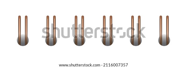 Copper horizontal\
wire spiral for open notebook and calendar. Metal spiral bindings\
for sheets of paper. Vector illustration isolated on realistic\
style on white\
background.