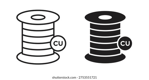 Copper icon collection. Vector design pack