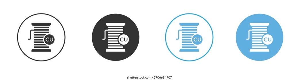 Copper icon Logo Template Design set