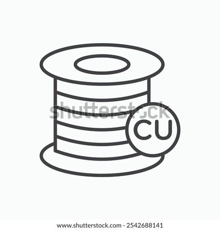 Copper icon in thin black lines