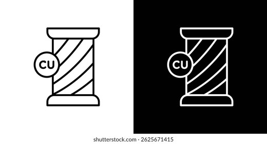 Copper icon vector collection. vector sign illustration
