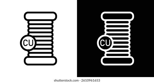 Copper icon Vector isolated outline drawing.