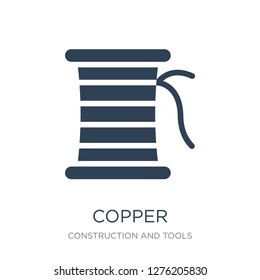 copper icon vector on white background, copper trendy filled icons from Construction and tools collection, copper vector illustration
