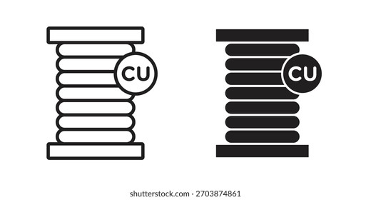 Copper icon for web design, mobile apps