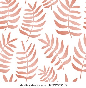 Copper Leave Pattern. Vector