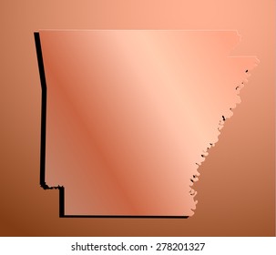copper map of state arkansas