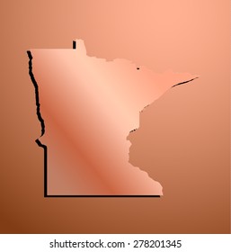 copper map of state minnesota