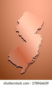 copper map of state new jersey