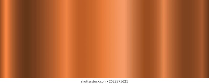 Copper metal gradient. Banners with a metallic copper gradient texture. Vector illustration.