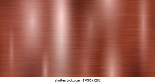 Copper metal texture background background, foil texture, shiny and metal steel gradient template. Brushed stainless steel pattern – stock vector