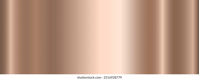 Copper metallic gradients with highlights. A pattern with a shiny metallic gradient. The texture of the foil. Vector EPS 10.