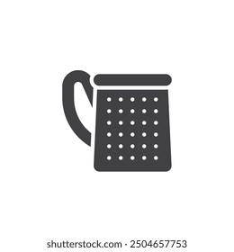 Copper mug vector icon. filled flat sign for mobile concept and web design. Copper Mug glyph icon. Symbol, logo illustration. Vector graphics