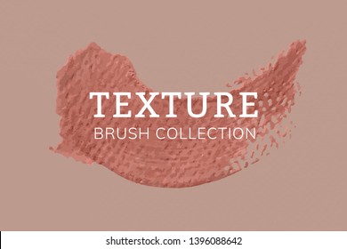 Copper oil paint brush stroke texture on a plain paper background vector