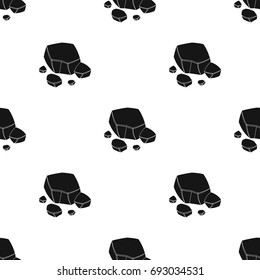 Copper ore icon in black style isolated on white background. Precious minerals and jeweler symbol stock vector illustration.