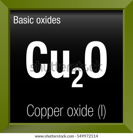copper oxide i chemical formula inside stock vector royalty free copper oxide formula