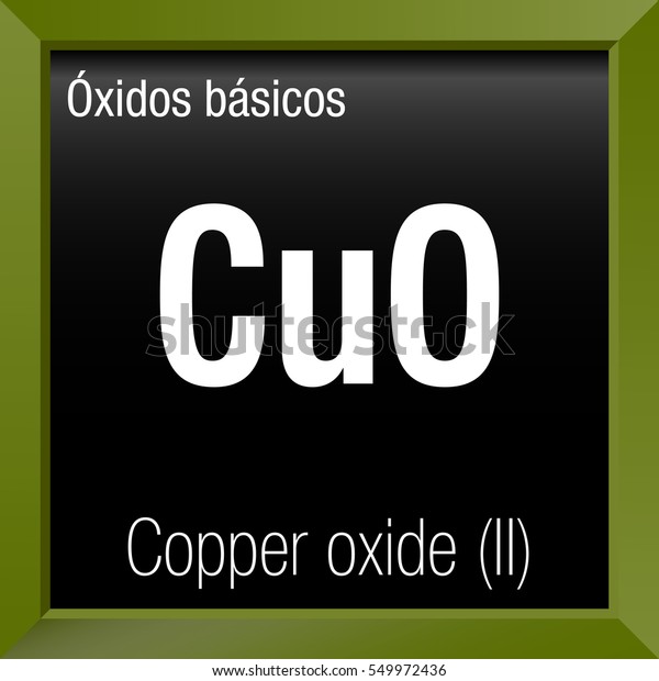 Copper Oxide Ii Chemical Formula Inside Stock Vector (Royalty Free) 549972436