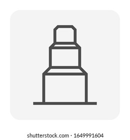 Diseño del icono de la herramienta de expansión de tuberías de cobre, trazo editable.