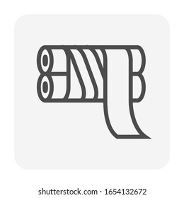 Copper Pipe And Insulation For Air Conditioner System Icon Design, Editable Stroke.