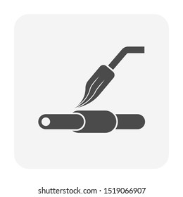 Copper pipe welding and tools icon design.