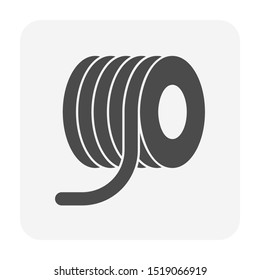 Copper pipe welding wire icon design.
