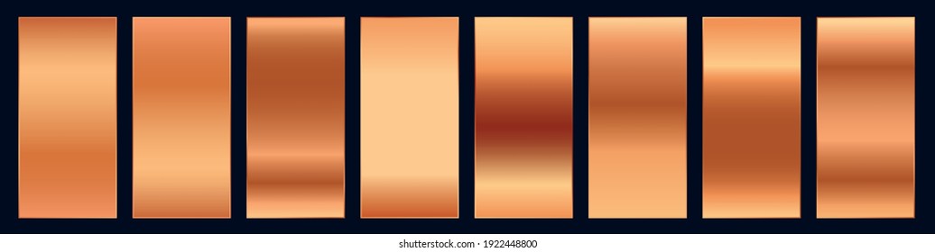 Copper premium gradient swatch palette set
