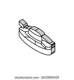 copper smelter cast anodes isometric icon vector. copper smelter cast anodes sign. isolated symbol illustration