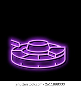 copper smelter cast anodes neon light sign vector. copper smelter cast anodes sign. isolated symbol illustration