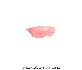 Copper tan  or peach vector watercolor on white background  for text and design. 