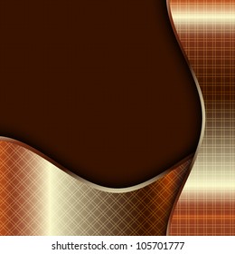 Copper template with place for text