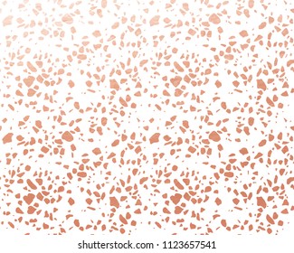 Copper Terrazzo Pattern. Endless Background.