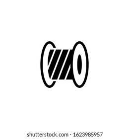 Copper vector icon, copper icon symbol sign in black flat shape design on white background