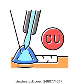 copper welding color icon vector. copper welding sign. isolated symbol illustration
