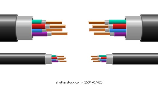 Copper wire vector design illustration isolated on white background