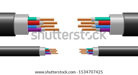 Copper wire vector design illustration isolated on white background