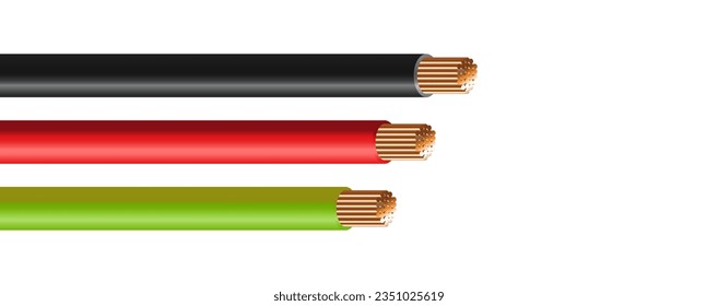 Copper wire vector, Electric copper wire vector illustration.