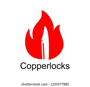 copperloks with fire logo