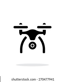 Copter with camera simple icon on white background. Vector illustration.