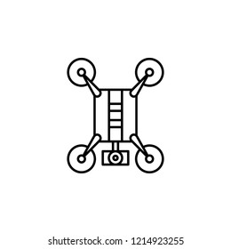 copter, drone icon. Element of robotics engineering for mobile concept and web apps icon. Thin line icon for website design and development, app development. Premium icon