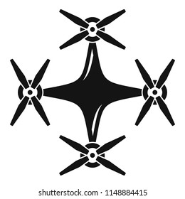 Copter drone icon. Simple illustration of copter drone vector icon for web design isolated on white background