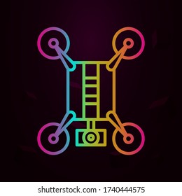 copter, drone nolan icon Simple thin line, outline vector of Robotics engineering icons for ui and ux, website or mobile application