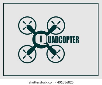 Copter icon. Flat symbol. Vector illustration