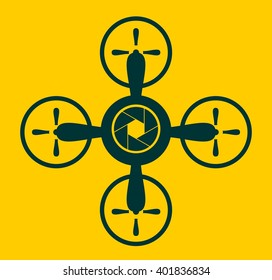 Copter icon. Flat symbol. Vector illustration