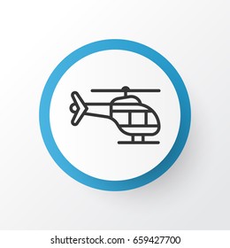 Copter Icon Symbol. Premium Quality Isolated Flight Vehicle Element In Trendy Style.