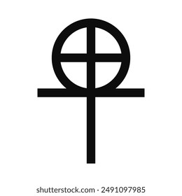 Coptic christian cross vector icon