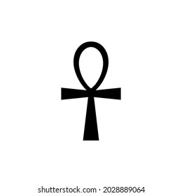 Coptic cross Ankh icon black color