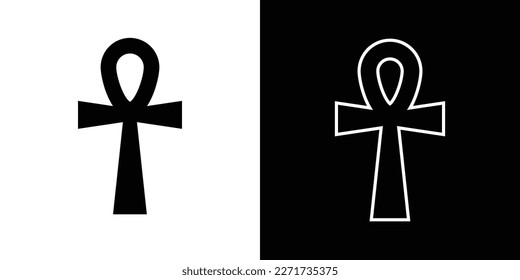 Coptic cross Ankh icon black color,  Ankh symbol design from Religion collection.