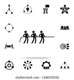 co-pulling icon. Teamwork icons universal set for web and mobile