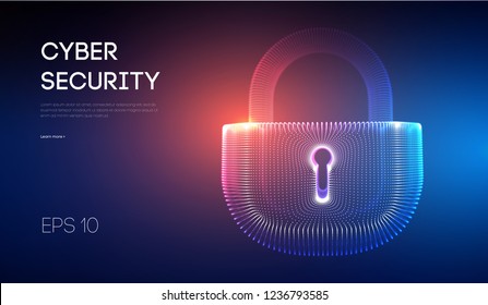 Coputer Internet Cyber Security Background. Cyber Crime Vector Illustration. Digital Lock Vector Illustration EPS 10.